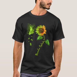 Schmetterlings-Sonnenblume Muskeldystrophie-Bewuss T-Shirt