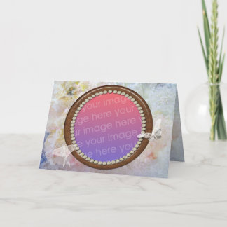 Schmetterlings-, Spitze-und Rosen Foto-Feld Karte