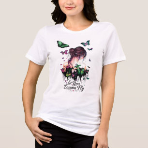 Schmetterlings-T-Shirt Whimsical Fairycore Coque Tri-Blend Shirt