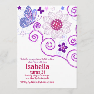 Schmetterlings-Tanz-Einladung Einladung