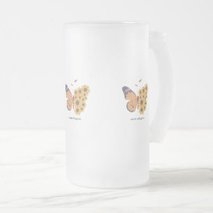 Schmetterlings-Tasse Mattglas Bierglas