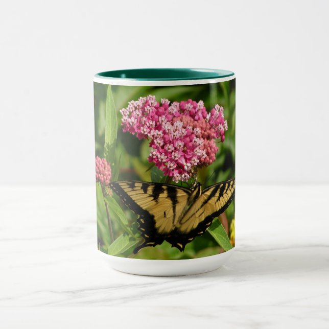 Schmetterlings-Tasse mit Milkweed-Blumen Tasse (Zentrum)