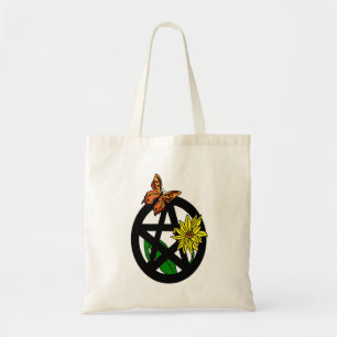 Schmetterlings-und Blumen-Pentagramm-Tasche Tragetasche