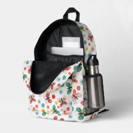 Schmetterlings- und Blumenmuster  Bedruckter Rucksack