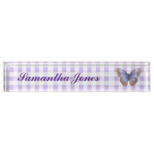Schmetterlings-und Namensplakette