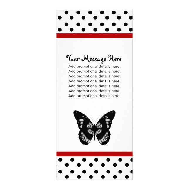 Schmetterlings-und Tupfen-Gestell-Karten Werbekarte (Vorne)