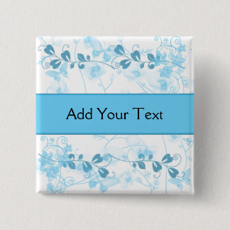 Schmetterlings-Visionen im Blau Button