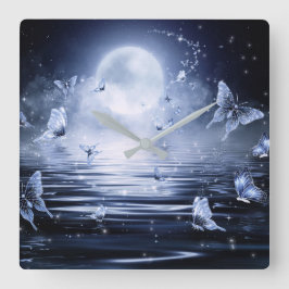 Schmetterlings-Wanduhr Quadratische Wanduhr