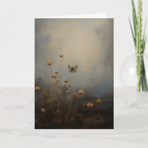 Schmetterlings-Wildblumen Vintage-Blumenkunst, Ant Karte