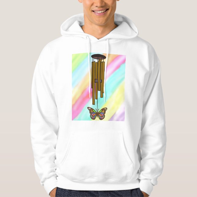 Schmetterlings-Windspiel Hoodie (Vorderseite)