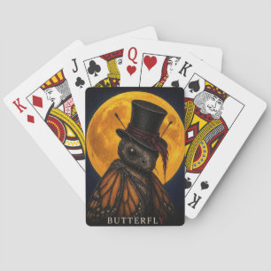 Schmetterlings-Zylinderhut-Gotischer Surrealismus Spielkarten
