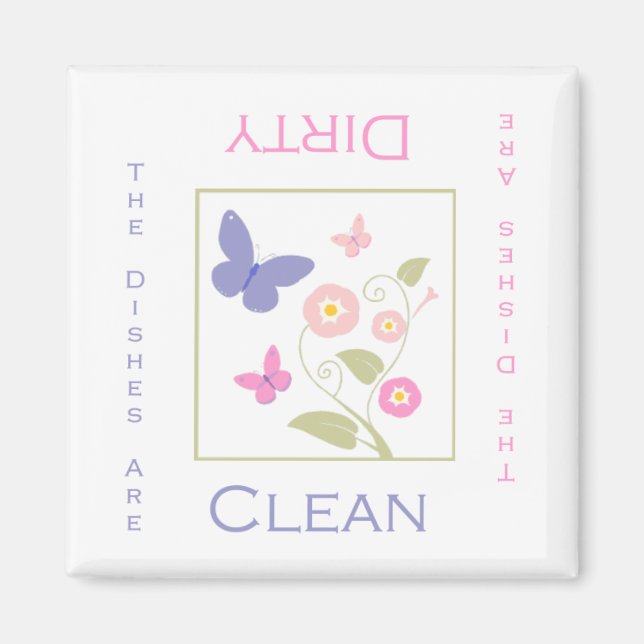 Schmetterlingsauber oder Dirty DIshwasher Magnet (Vorne)