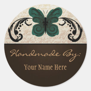 Schmetterlingsaufkleber Runder Aufkleber