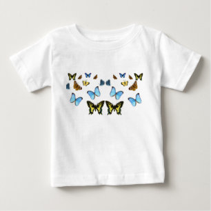 Schmetterlingsbild für Kleinkind-Ruffle-T-Shirt Baby T-shirt