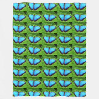 Schmetterlingsblattnatur wings niedliches Blau des Fleecedecke