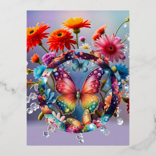 Schmetterlingsblume Folien Feiertagspostkarte
