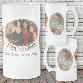 Schmetterlingsblumen der besten Freunde Mattglas Bierglas