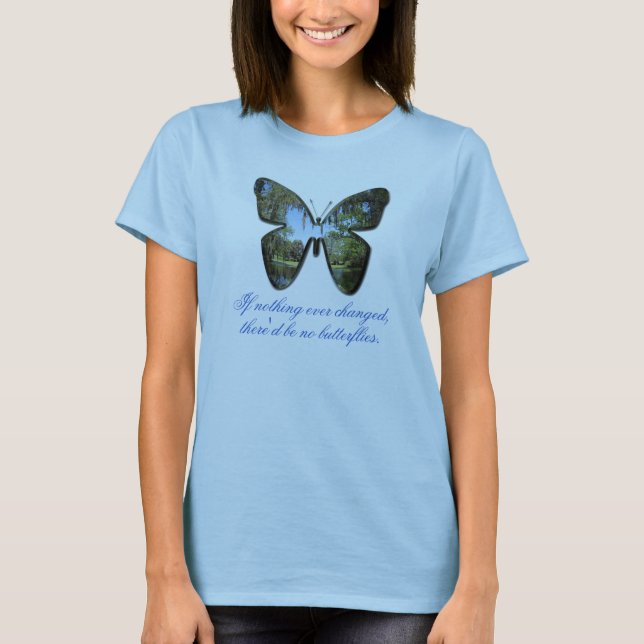 Schmetterlingsbluse T-Shirt (Vorderseite)