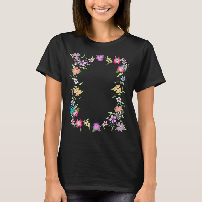 Schmetterlingsblüte Blume Blüten Blütenschmetterli T-Shirt (Vorderseite)