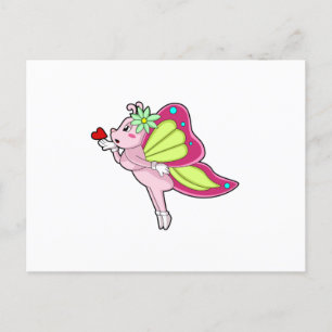 Schmetterlingsblütenherz Postkarte