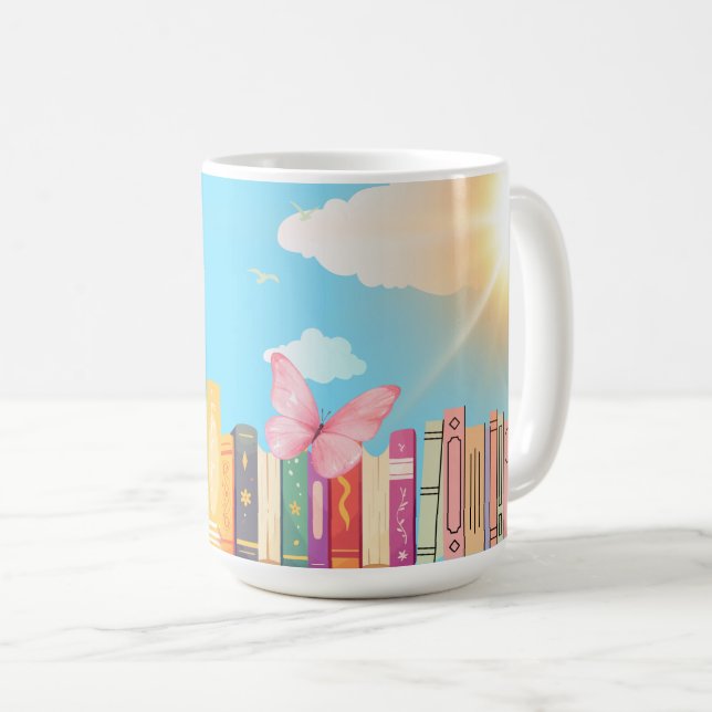 Schmetterlingsbücher Kaffeetasse (VorderseiteRechts)