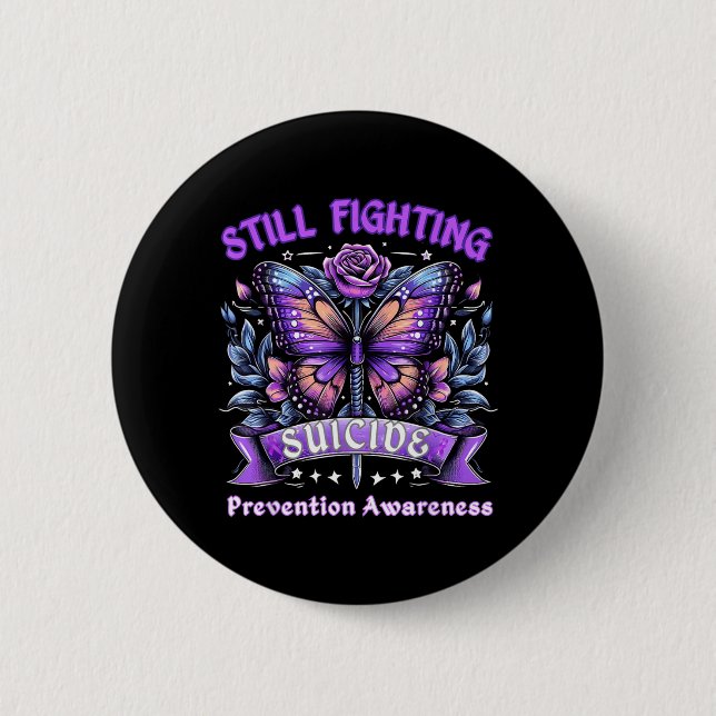Schmetterlingsdesign Button (Vorderseite)