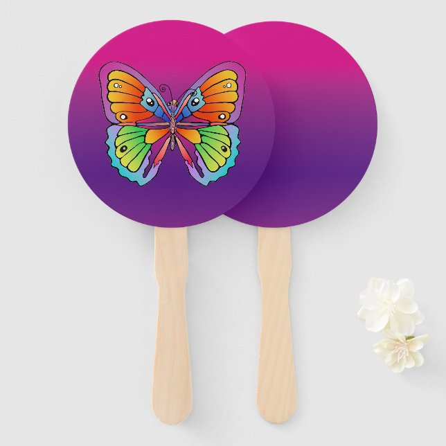 Schmetterlingsdesign Fächer (Vorne und Hinten)
