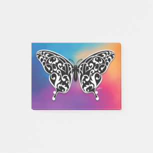 Schmetterlingsdesign mit Sunset-Farben Post-it Klebezettel