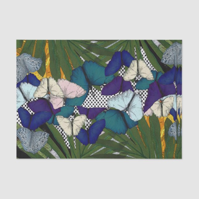 Schmetterlingsdosen-Decoupage/Gewebepapier Seidenpapier (Vorderseite)