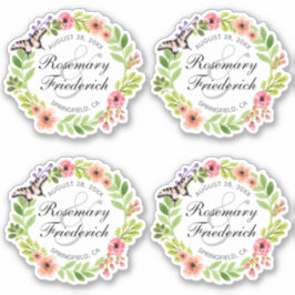 Schmetterlingsdraht-Brille und Bodenkleber Aufkleber