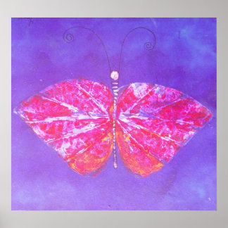 Schmetterlingsdruck Poster