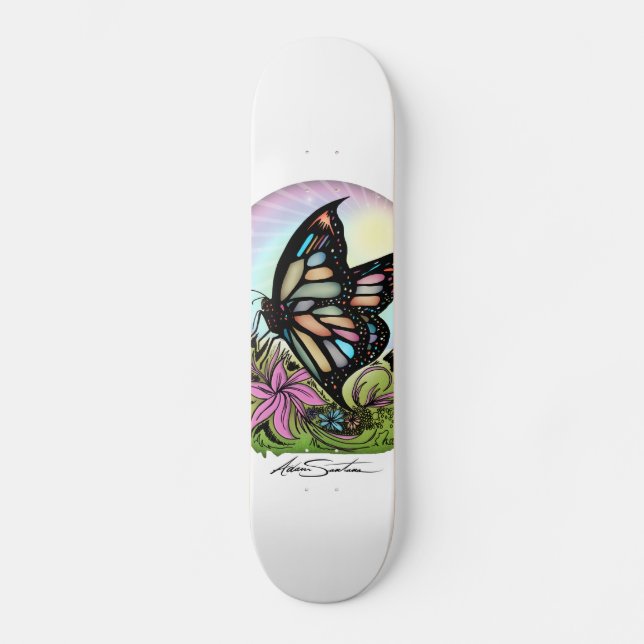 Schmetterlingsergebenheit Skateboard (Vorderseite)