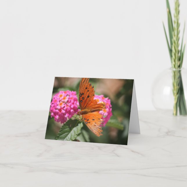Schmetterlingsermutigungskarte Karte (Vorderseite)
