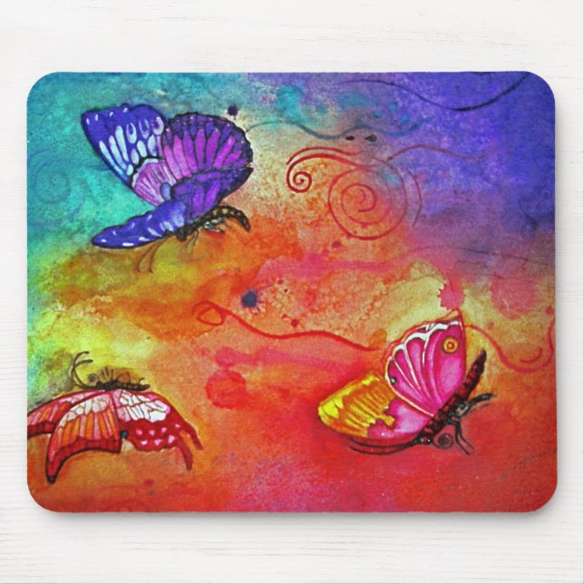 Schmetterlingsfarbe Mousepad (Vorne)