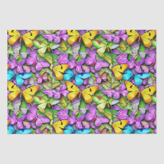 Schmetterlingsfarbe Seidenpapier (Vorderseite)