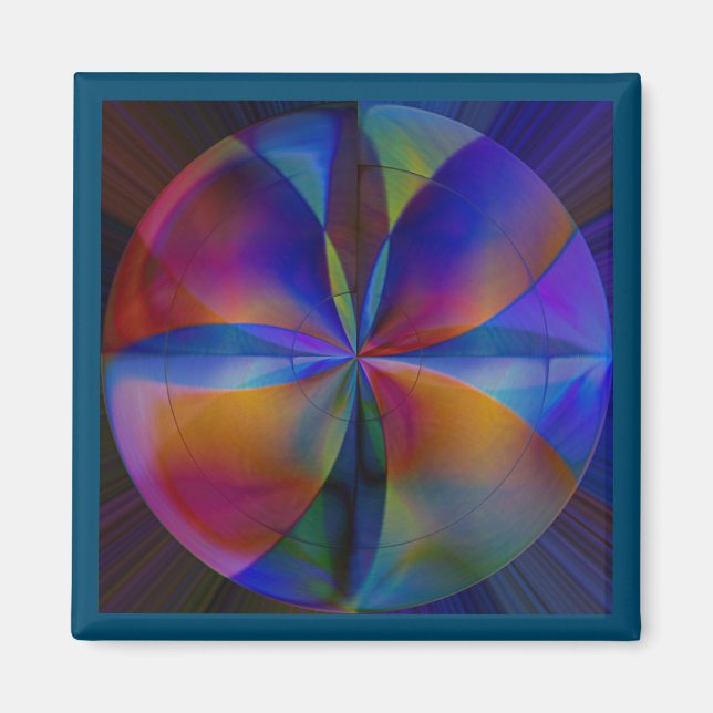 Schmetterlingsfarben Magnet (Vorne)