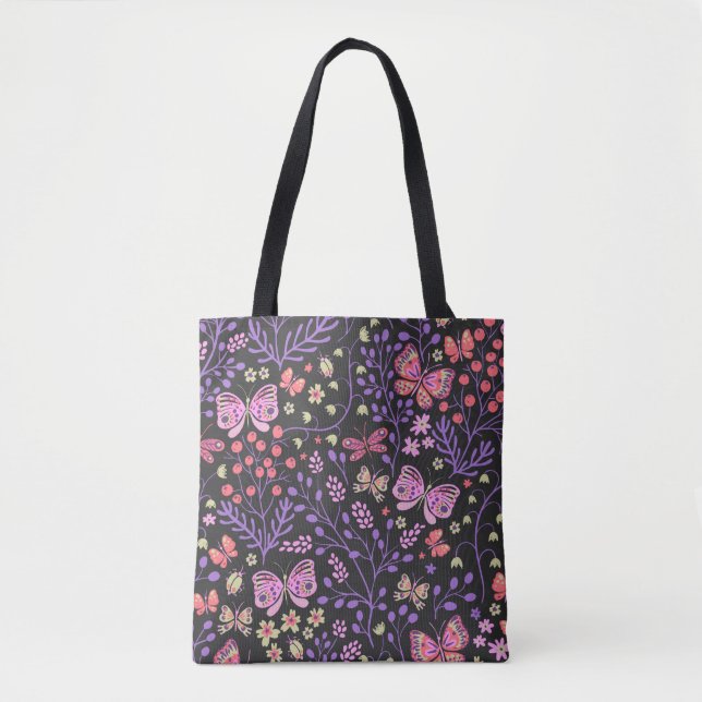 Schmetterlingsfarben und Blume Rose niedlich (Vorderseite)