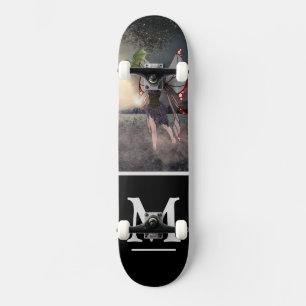 Schmetterlingsfee und Drache Skateboard