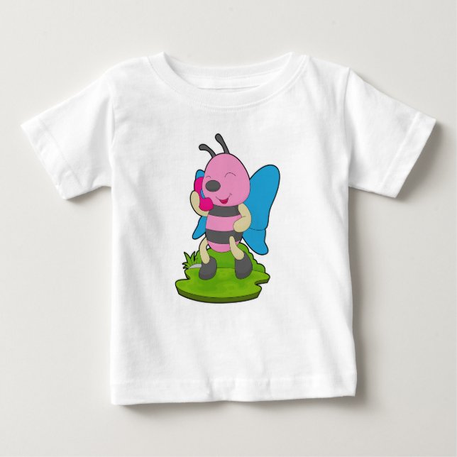 Schmetterlingsfernsprecher Baby T-shirt (Vorderseite)