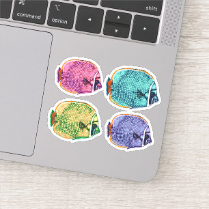 Schmetterlingsfisch, Korallenriff-Fisch Unterwasse Aufkleber