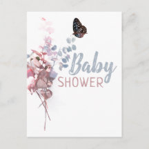 Schmetterlingsfliege-Blätter, elegante Babydusche