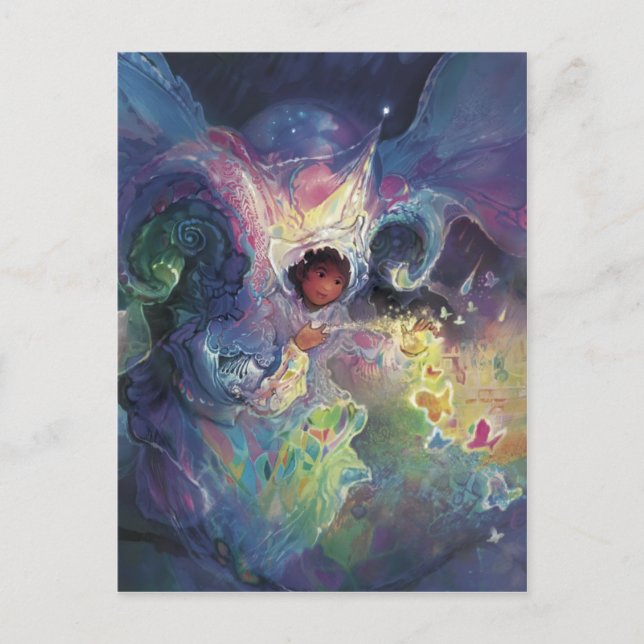 Schmetterlingsfliege-Glitzern*** Postkarte (Vorderseite)