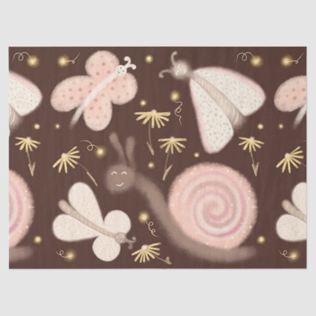 Schmetterlingsflüsterlinge aus Gewebepapier Seidenpapier (Vorderseite)