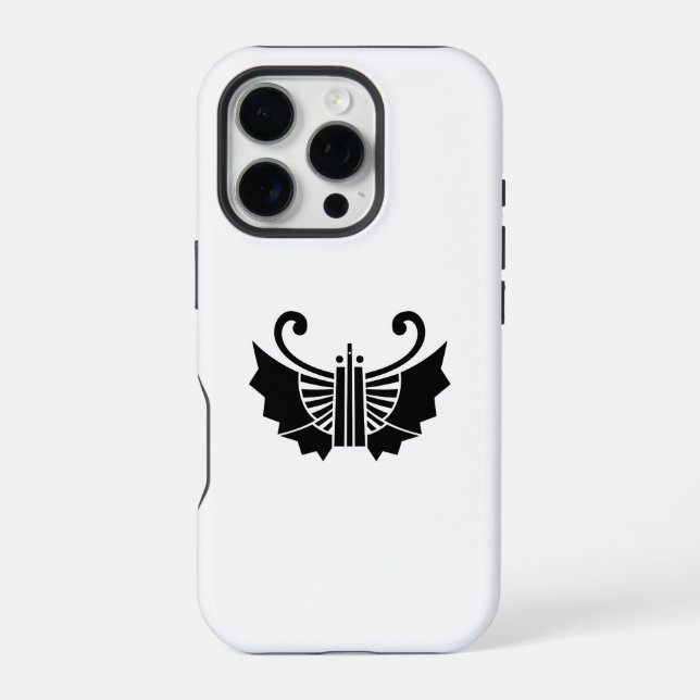 Schmetterlingsförmige Fächer (Kocho) iPhone Hülle (Rückseite)