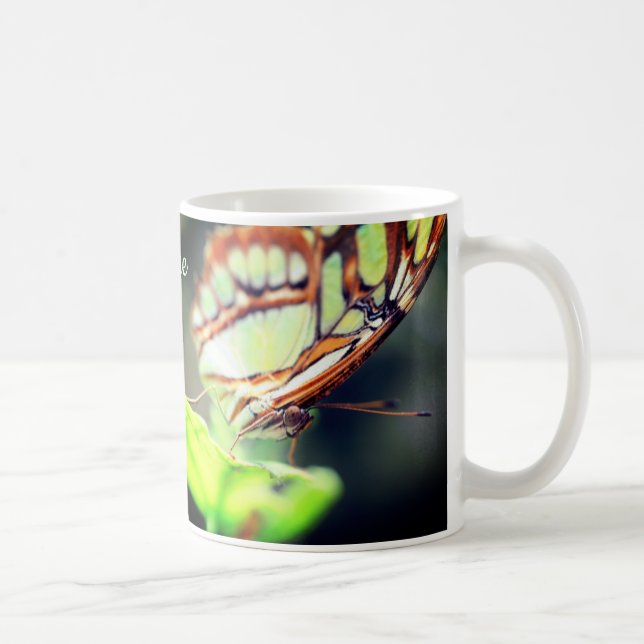 Schmetterlingsfoto Natur Personalisiert Kaffeetasse (Rechts)