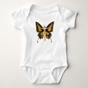 Schmetterlingsfrau-Flug-Illustration Baby Strampler