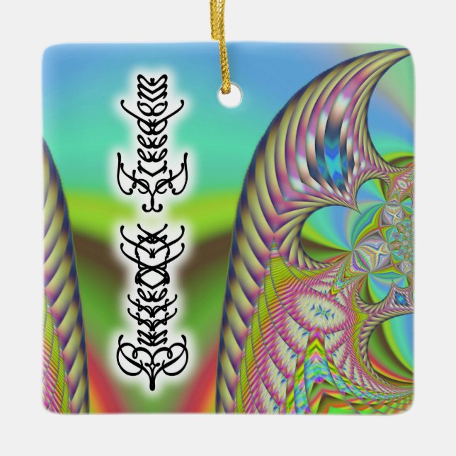 "Schmetterlingsfreiheit" Keramikornament (Vorderseite)