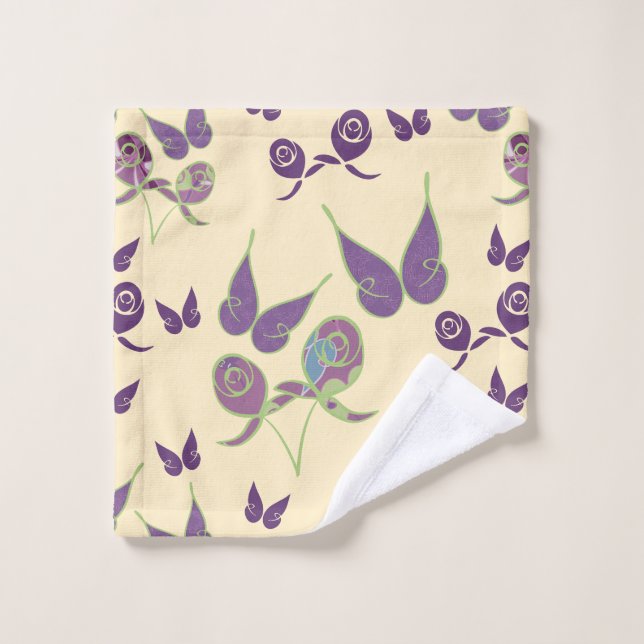 Schmetterlingsfreude in Cream Wash Tuch (Waschlappen)