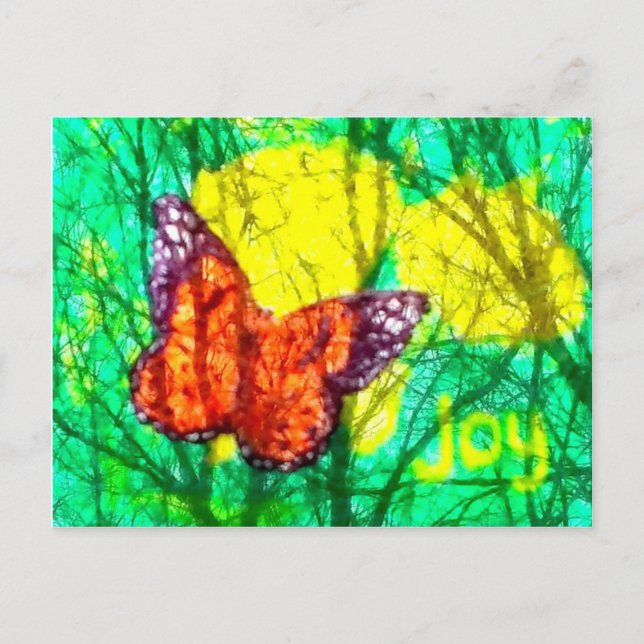 Schmetterlingsfreude Postkarte (Vorderseite)