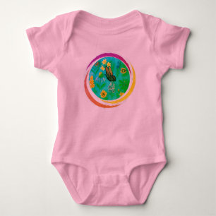 Schmetterlingsgarten mit Wildblumen Baby Strampler